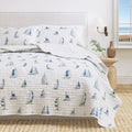 Coastal Blue Sailboat Quilt - Dawson Collection